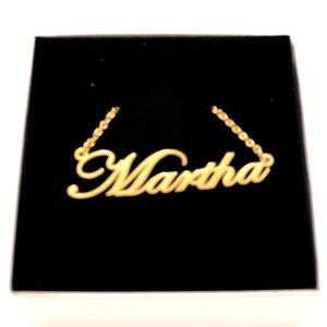 14K Gold Plated Name Necklace - Martha